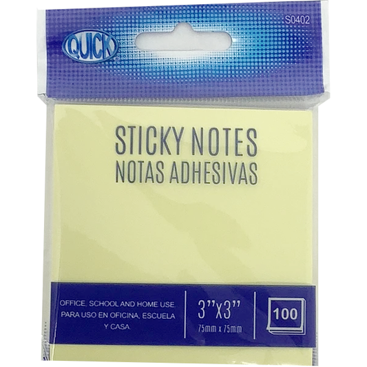 STICKY NOTES 3" X 3" 100 PC