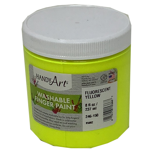 FINGER PAINT FLUORESCENT YELLOW