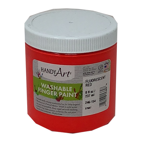 FINGER PAINT FLUORESCENT RED