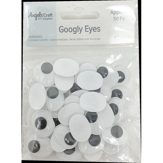 GOOGLY EYES OVAL 50 PC