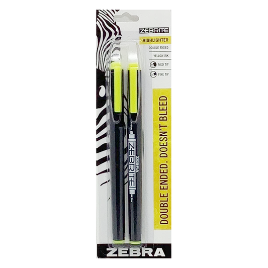 ZEBRITE HIGHLIGHTER YELLOW 2 PACK