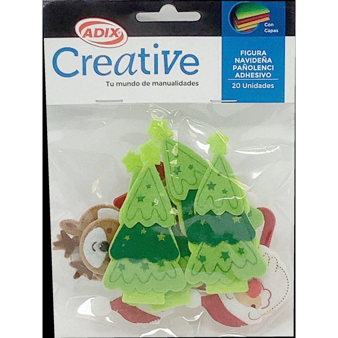 FIGURA NAVIDAD FIELTRO ADHESIVO 20PCS