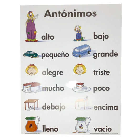 CARTEL ANTONIMOS/NIV. PRIMAR