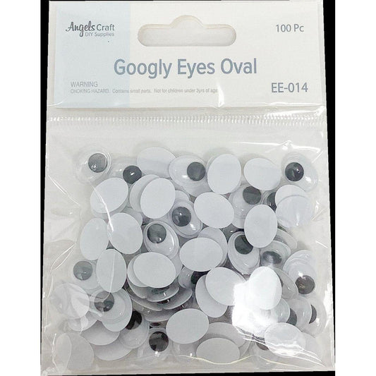 GOOGLY EYES OVAL 100 PC