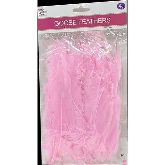 GOOSE FEATHERS 5"-7" 9G LIGHT PINK