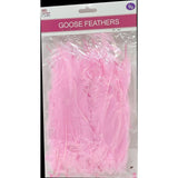 GOOSE FEATHERS 5"-7" 9G LIGHT PINK