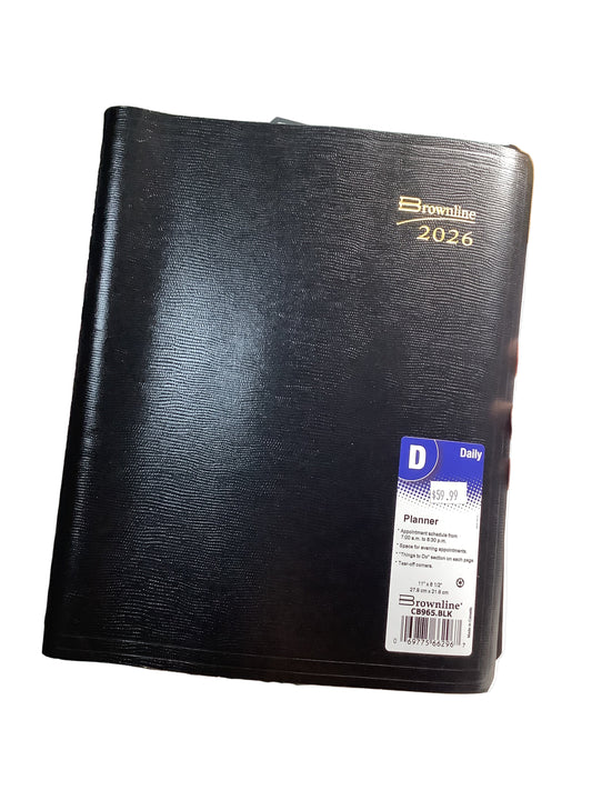 DAILY PLANNER LARGE BLACK
