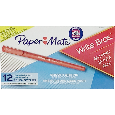 WRITE BROS BALLPOINT 12CT RED