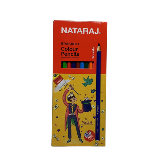 LAPIZ COL 12 LAR ERASE NATARAJ