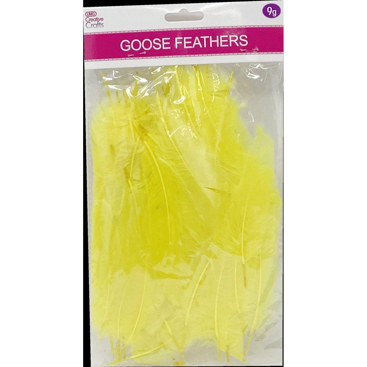 GOOSE FEATHERS 5"-7" 9G YELLOW