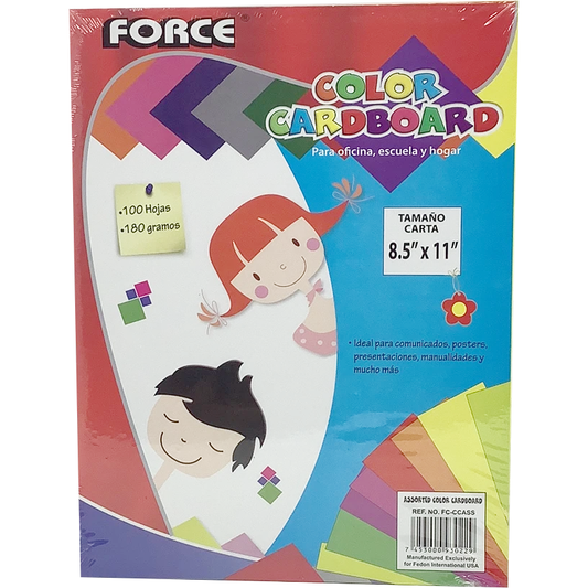 PAPEL CARTULINA 60 LB COLORES SURTIDOS