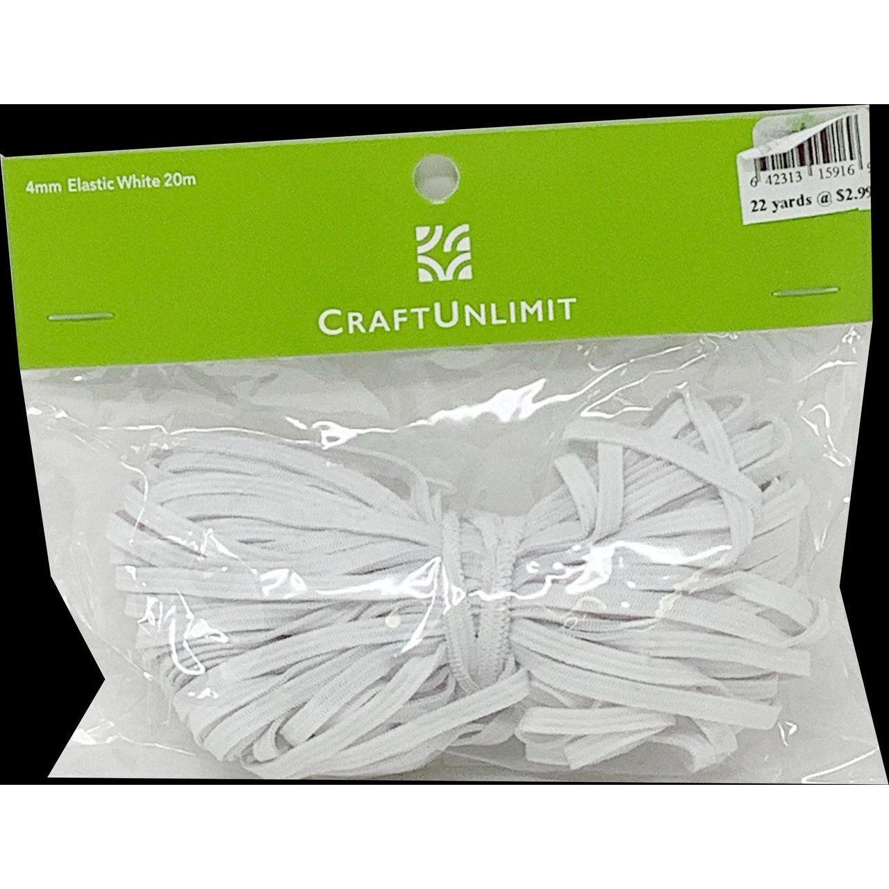 ELASTIC WHITE 4MM 22YDS