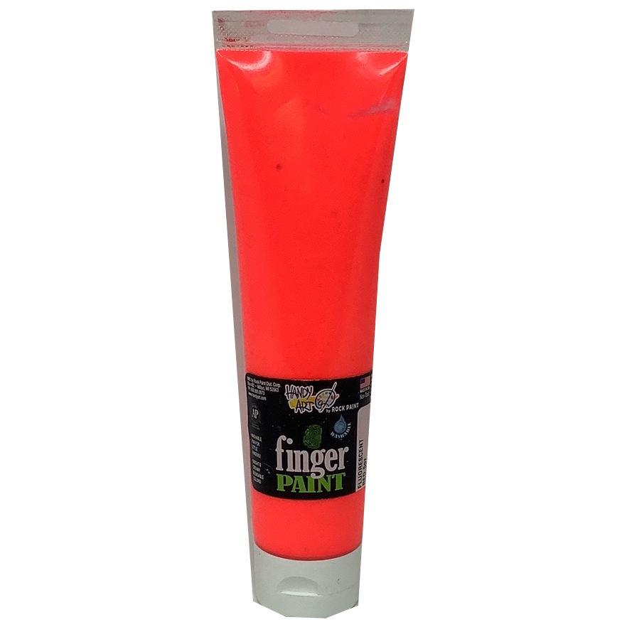 WASHABLE FINGER PAINT FLUORESCENT RED