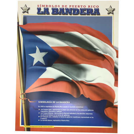 CARTEL SIMBOLOS DE PUERTO RICO #LP-540