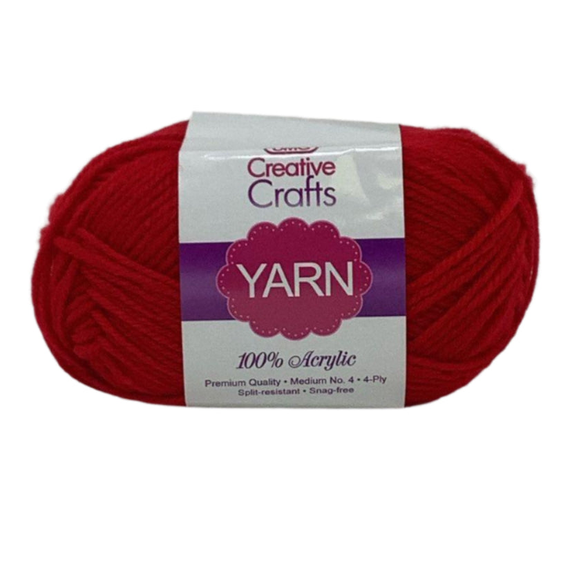 YARN ACRYLIC RED 2OZ