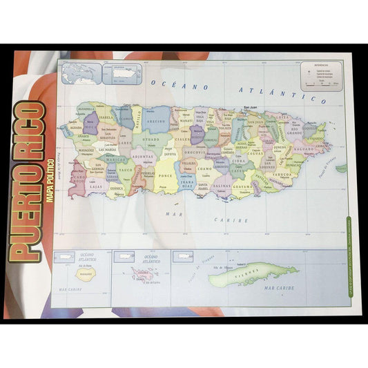 CARTEL MAPA POLITICO DE PR