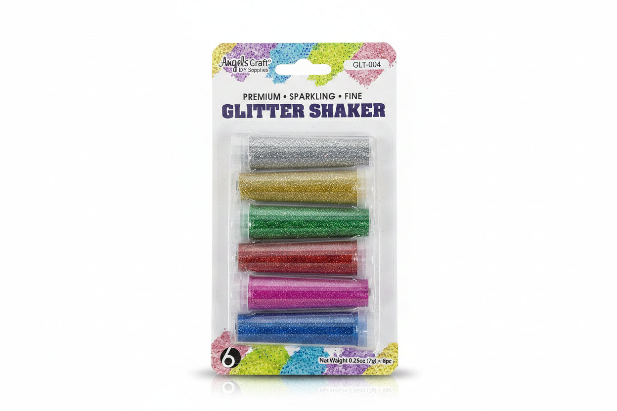 GLITTER SHAKER 6 ASSORTED COLORS