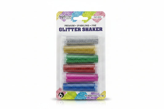 GLITTER SHAKER 6 ASSORTED COLORS