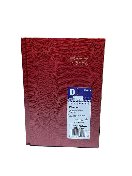 DAILY PLANNER MEDIUM DURABOOK RED