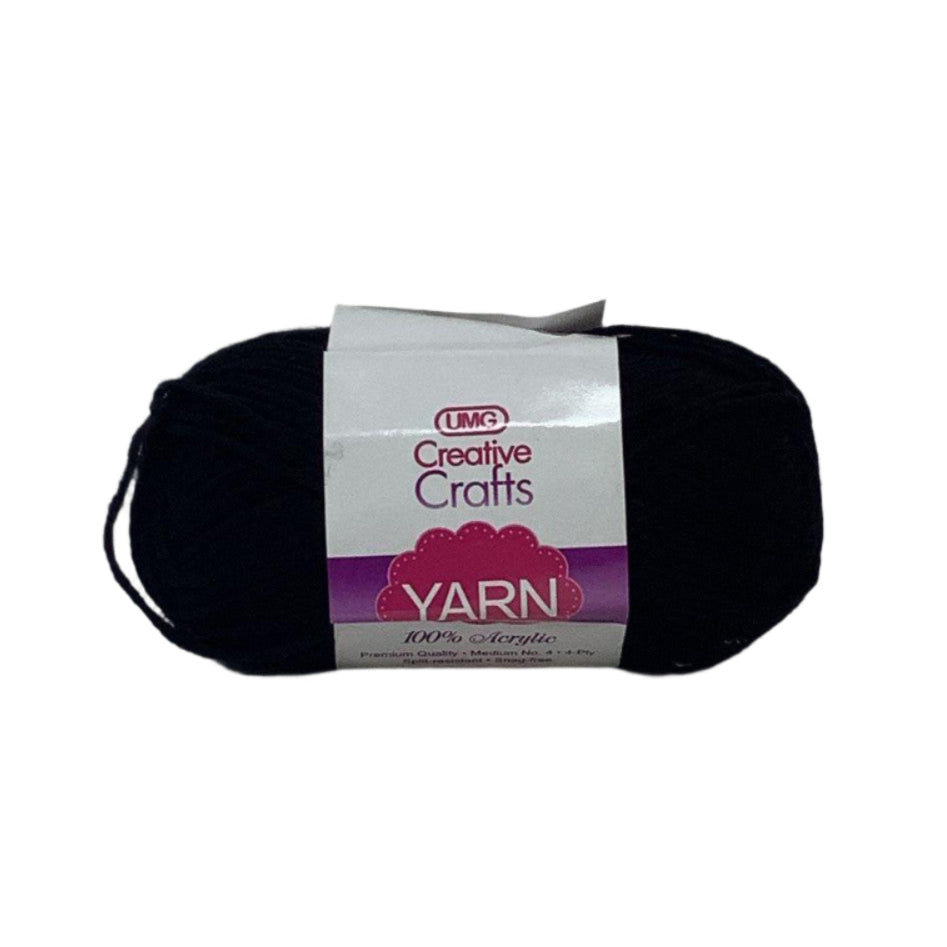 YARN ACRYLIC BLACK 2OZ