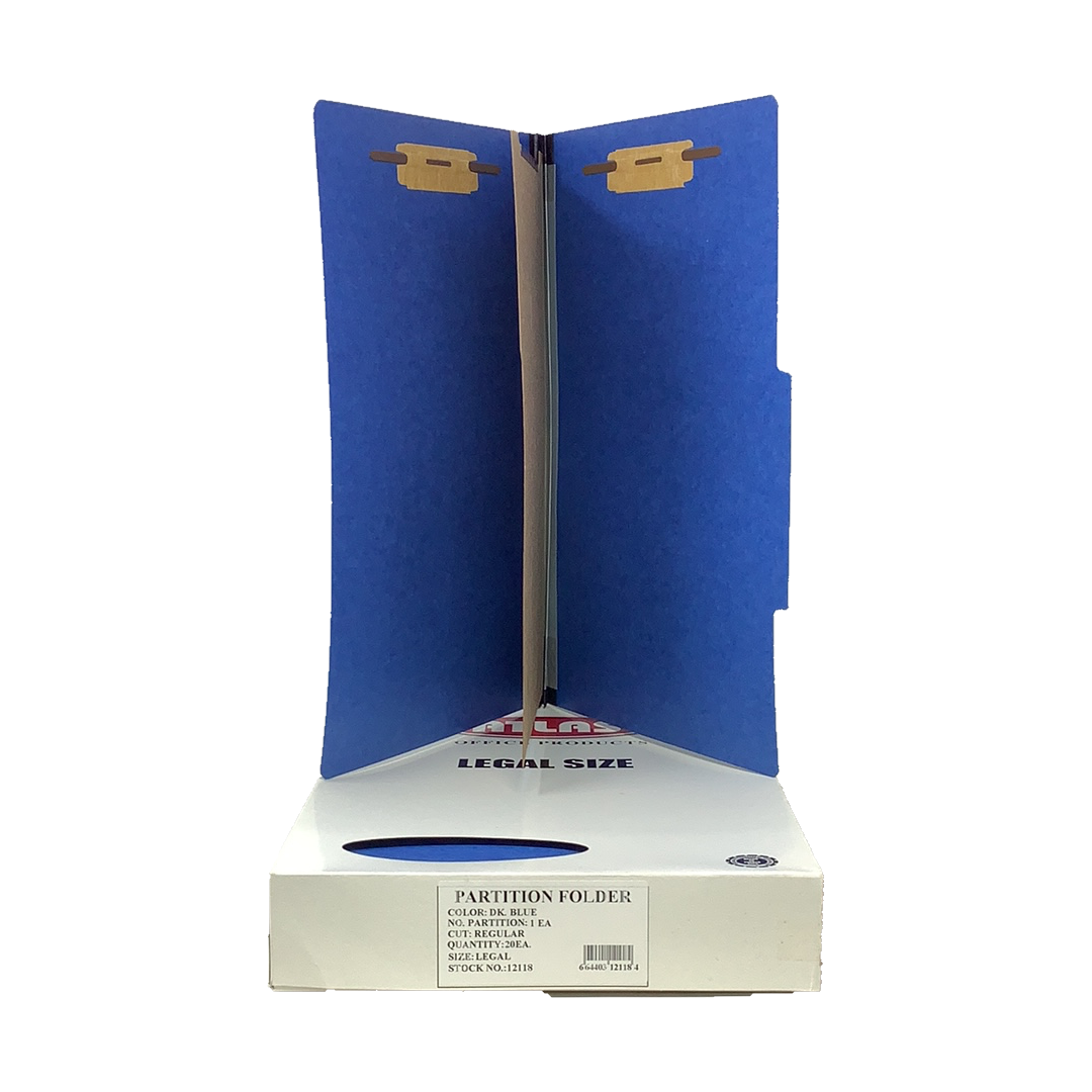 1 PARTITION FOLDER DK.BLUE LEGAL BOX/20