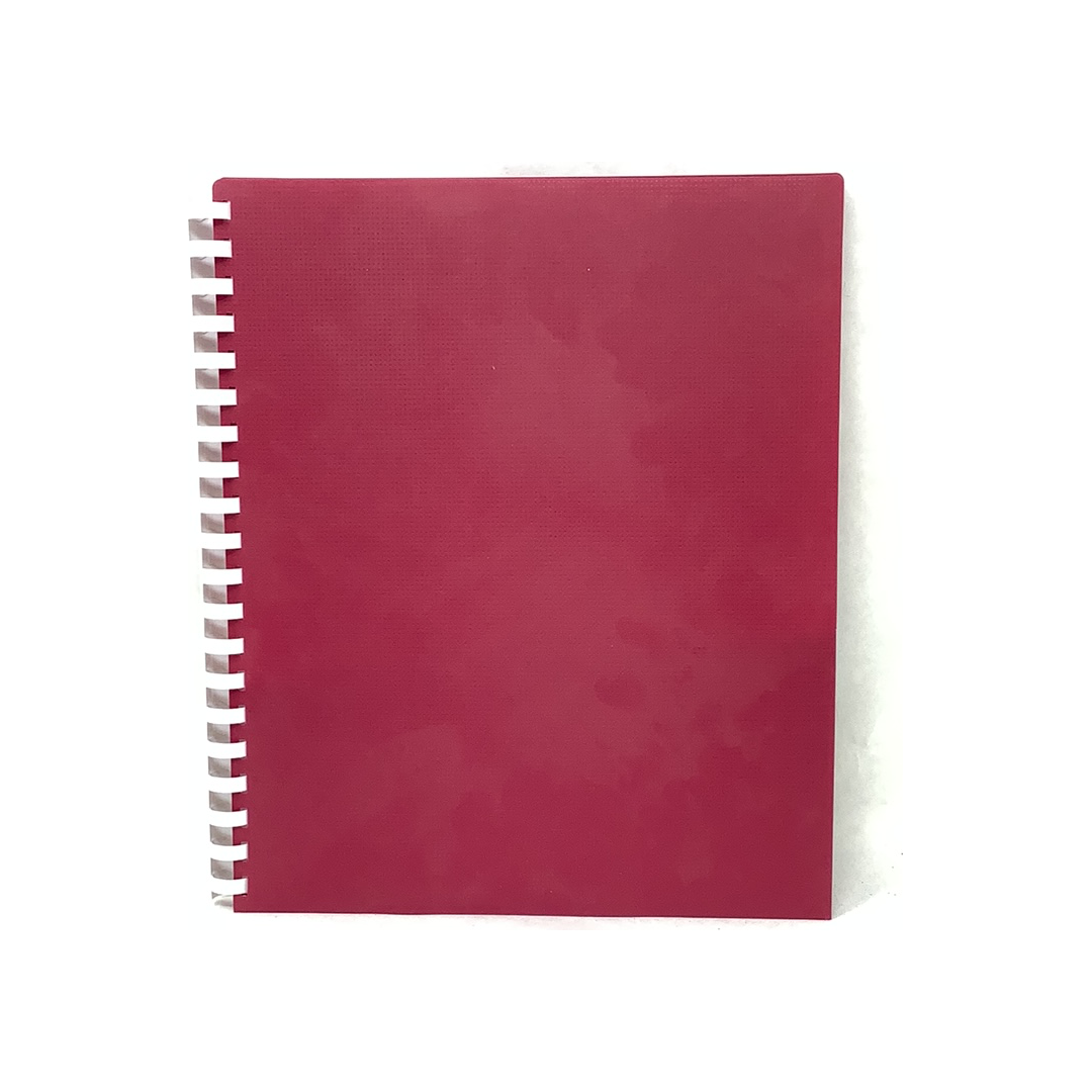 FOLDER W/ESPIRAL AND POCKETS RED