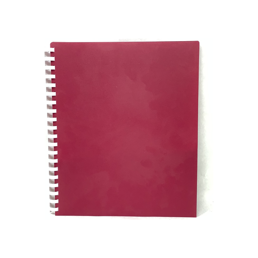 FOLDER W/ESPIRAL AND POCKETS RED