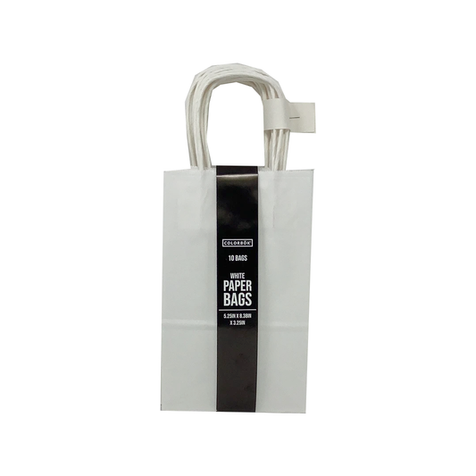 GIFT BAG PAPER WHITE WITH HANDLE SMALL