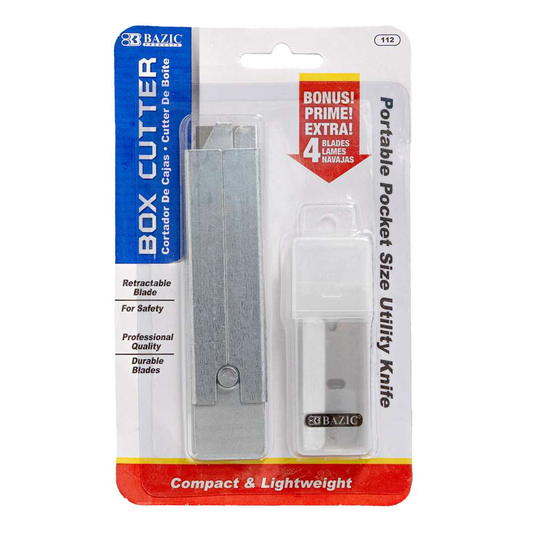 Box Cutter W/4 Replacement Blades