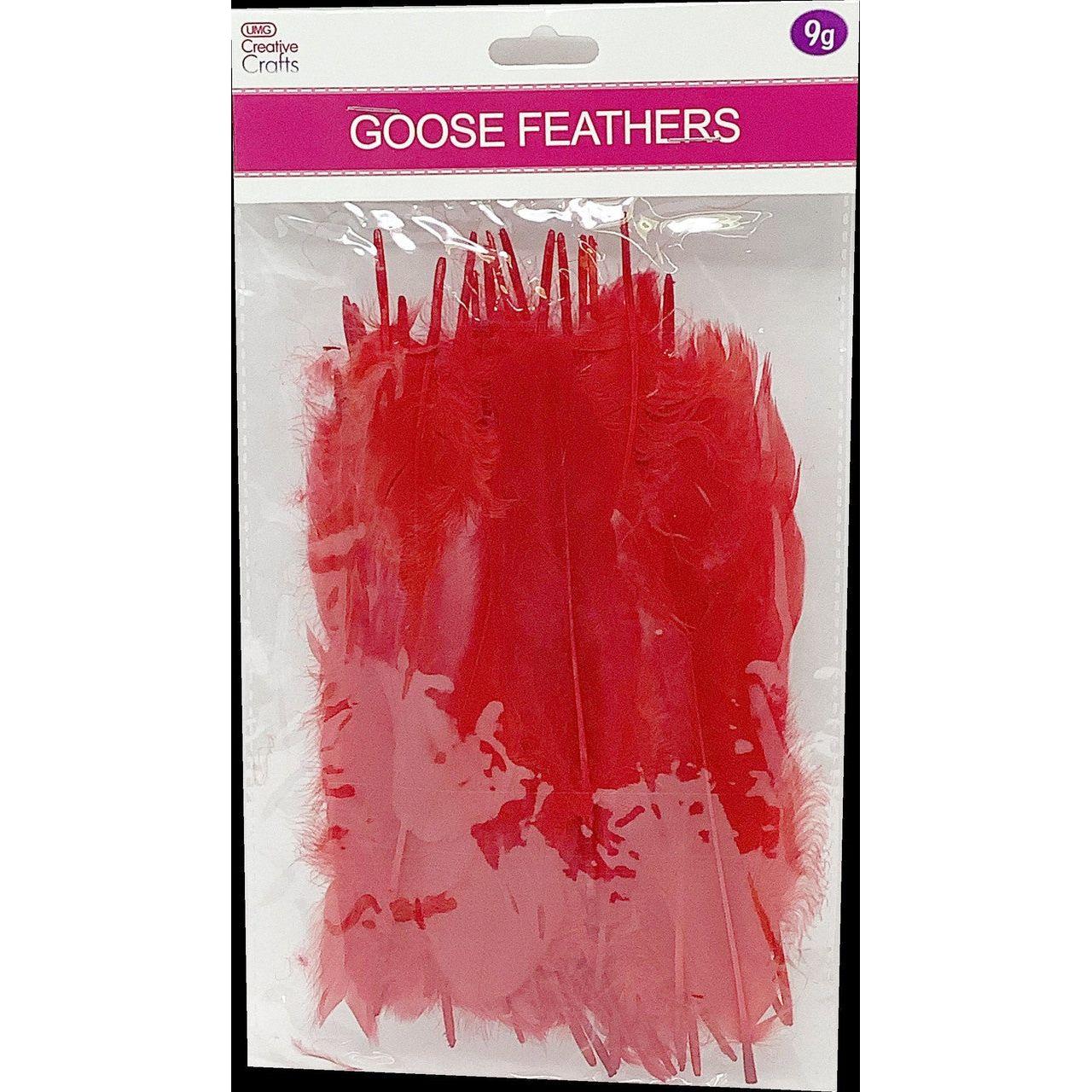 GOOSE FEATHERS 5"-7" 9G RED