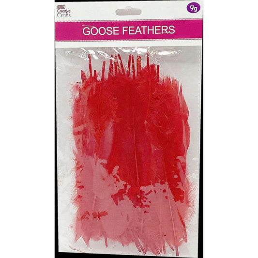 GOOSE FEATHERS 5"-7" 9G RED