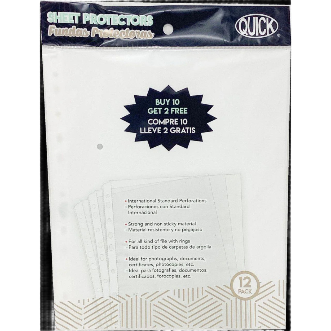 SHEET PROTECTORS CLEAR PQ.12