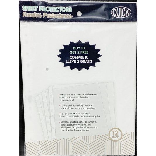 SHEET PROTECTORS CLEAR PQ.12