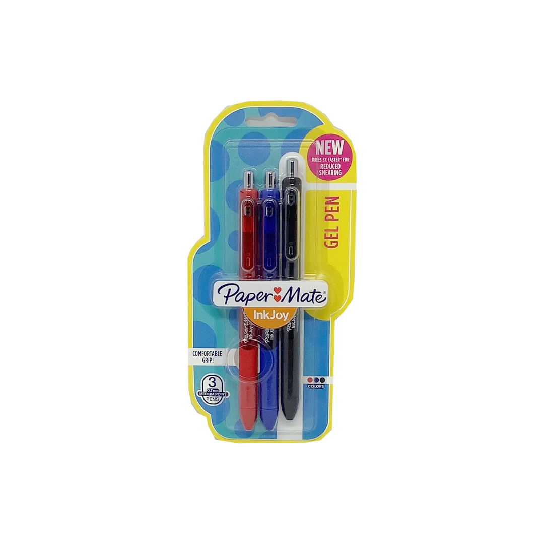 INK JOY GEL RT 7MM 3 BUSINESS ASST