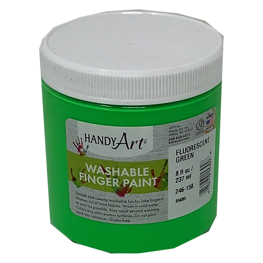 FINGER PAINT FLUORESCENT GREEN