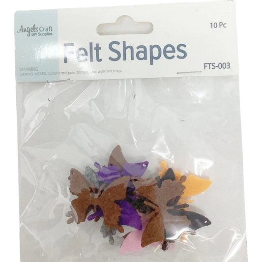 FELT BUTTERFLY SHAPE 10PCS
