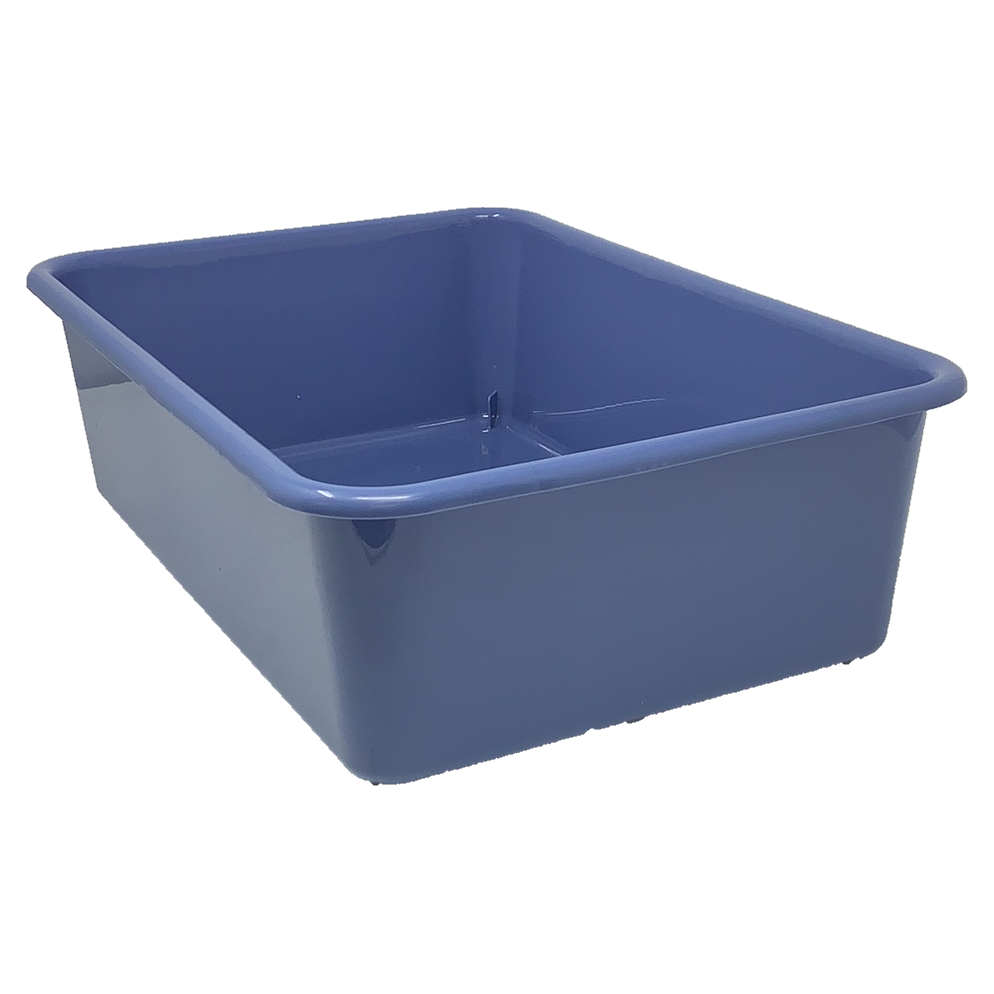 SLATE BLUE LARGE PLASTIC STORAGE BIN
