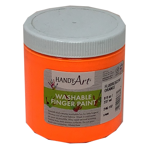 FINGER PAINT FLUORESCENT ORANGE