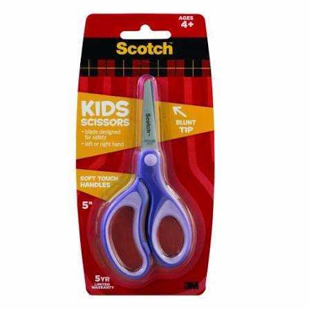 KIDS 5 IN BLUNT SCISSOR SOFT GRIP HANDLE