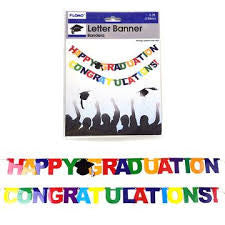 PRINTED GRADUATION LETTER BANNER