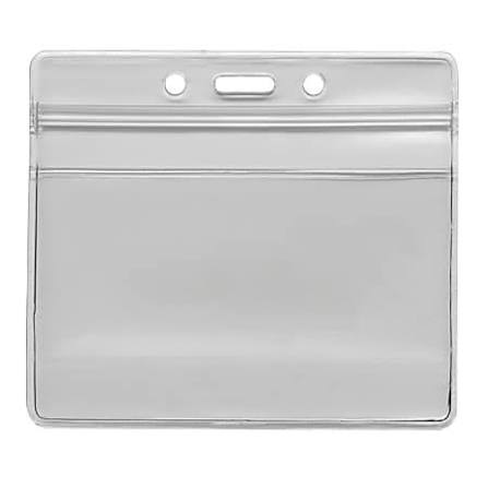 Badge Holder Clear Re-sealable Horizontal 4" x 2.812" Insert