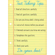 TEST TAKING TIPS CLASSROOM POSTER