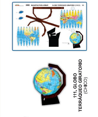 MODELO MAQUETA GLOBO TERRAQUEO CHICO