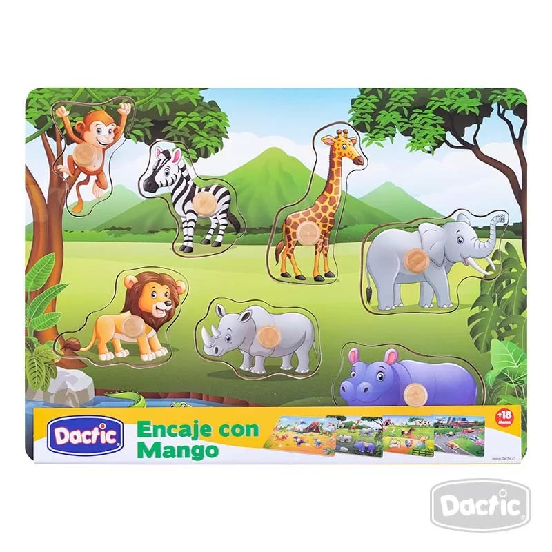 ENCAJE C/MANGO ANIMAL SELVA