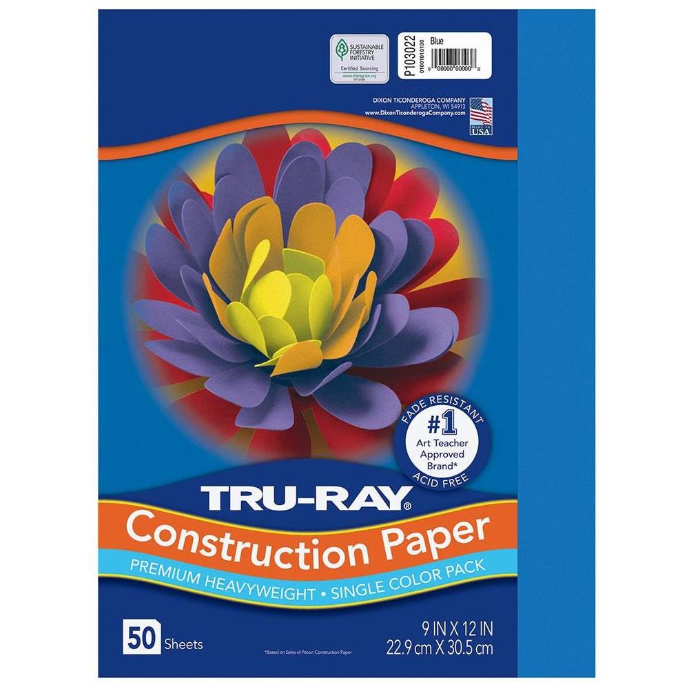PAPEL CONSTRUCCION AZUL (PQ.50)