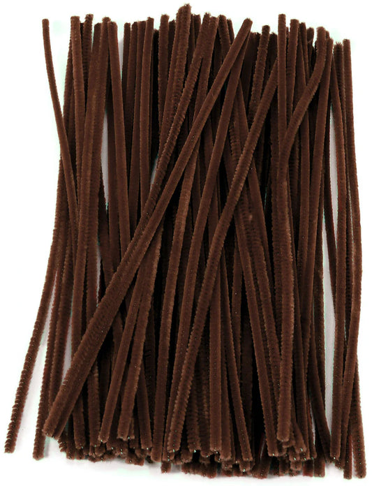 CHENILLE STEM BROWN 6MM 25CT