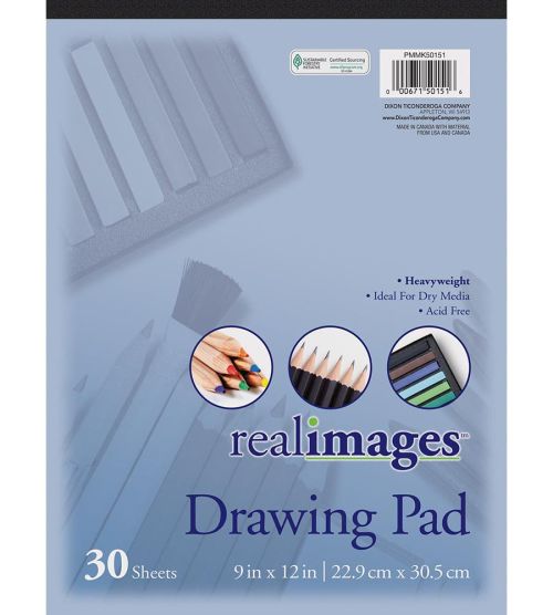 REAL IMAGES™ DRAWING PAD HEAVYWEIGHT 9X12 30SHEETS