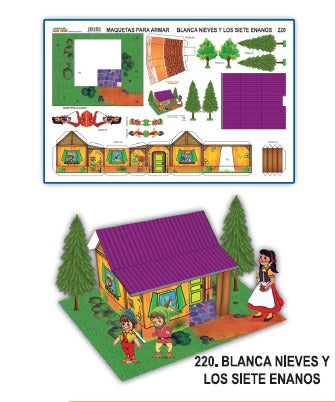 MAQUETA BLANCA NIEVES Y ENANOS