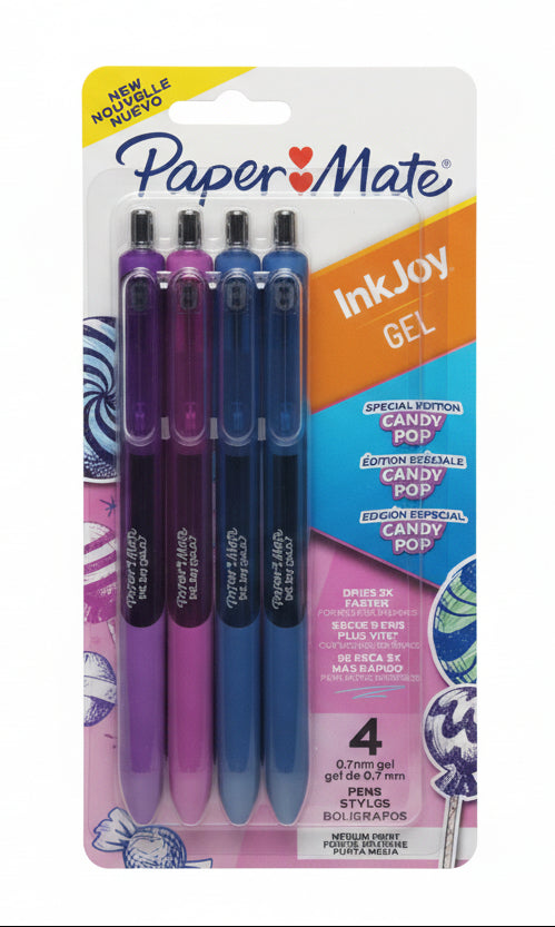 Paper Mate | INKJOY GEL | Rt | 0.7mm | 4ct | Candy Pop