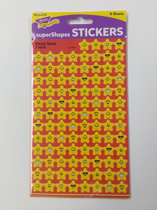 EMOJI STARSSUPERSHAPES STICKER 800PK